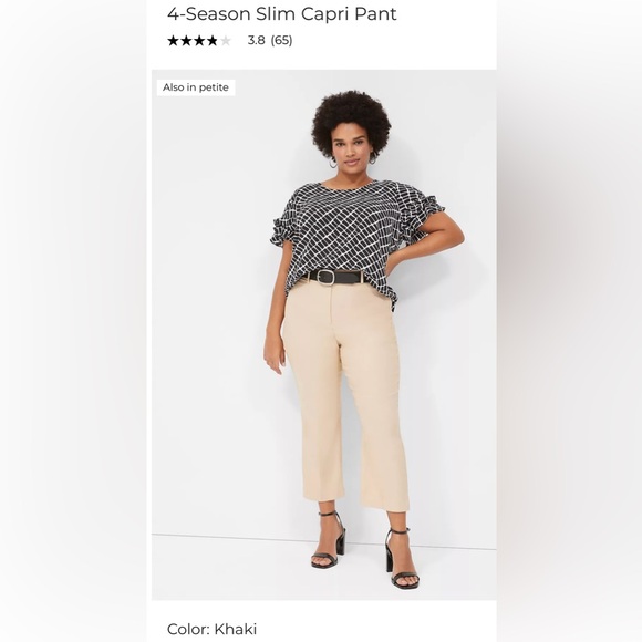 Lane Bryant- 4-Season Slim Capri Pant - Khaki - 16W- Never Worn! - Picture 1 of 6
